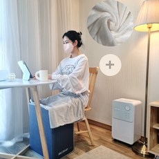 스위트빈 발난로 데스크 파티션히터 히팅패드 발온열기 책상밑히터 사무실+극세사 무릎담요, 파티션히터+극세사 무릎담요 2 S