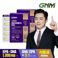 [식물성캡슐] GNM자연의품격 기억력개선 RTG 알티지오메가3 DHA, 2박스, 60캡슐