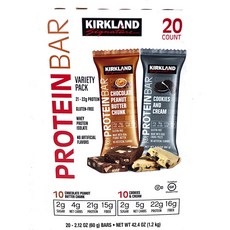 단백질 프로틴 바 Kirkland 시그니처 프로틴 바 버라이어티 팩 20, 기본