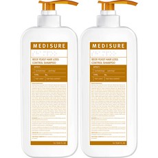 메디슈어 맥주 효모 탈모 샴푸, 2개, 1000ml