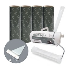 홈앤미 초강력 사선컷팅 테이프크리너 핸들 + 거치대 + 리필 60회분 4p, 1세트