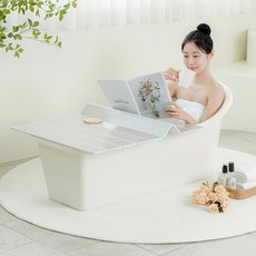 그린센스 이동식 반신욕조 풀세트, 코코넛 아이보리, 1세트
