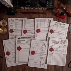 빈티지 영수증 트레이싱지 모조지 다꾸 종이 페이퍼 떡메모지 8종, 3.비앙카  (ME-672)