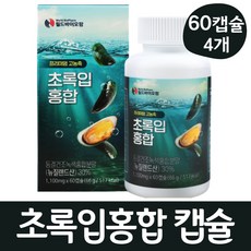 [오키네] 초록입홍합 오일 캡슐 뉴질랜드 녹색홍합 고농축 동결건조 보스웰리아 아연 함유, 4개, 60캡슐