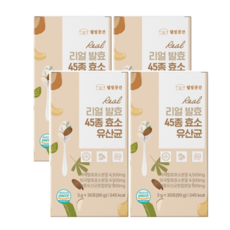 리얼 발효 45종 효소 유산균 3g 30포, 4통