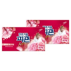 피죤 건조기용 리치퍼퓸 시그니처 시트형 섬유유연제 플라워 페스티벌 본품 40p, 2개, 40매