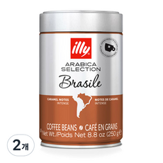 일리 아라비카 셀렉션 브라질 원두, 홀빈(분쇄안함), 250g, 2개