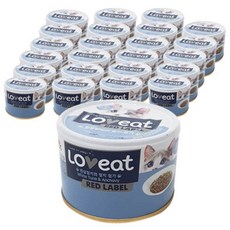 사조 러브잇 레드라벨 고양이 간식캔 160g, 24개, 흰살참치 + 멸치 혼합맛
