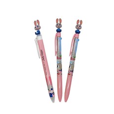디즈니 주토피아 주디 마스코트 볼펜 D타입 흑 단색 + 3색 2p 세트, 혼합색상, 1세트