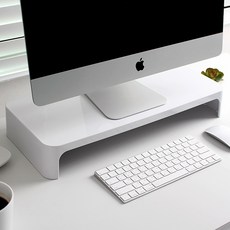 포인트앤엣지 대리석 느낌 대형 플라스틱 모니터받침대 MONITOR ROCK, 화이트
