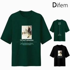 디프엠 5부오버핏반팔 토탈소스 M~5XL 빅사이즈 남녀공용 반팔티셔츠 반팔 티셔츠