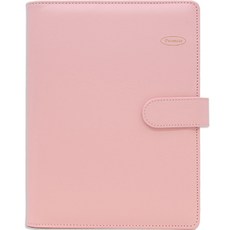 세컨드맨션 레인보우 커버 가죽 PU 바인더 6공 A5, BABY PINK, 1개