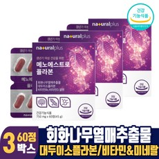 갱년기 여성 건강 회화나무 열매 추출물 소포리코사이드 대두이소플라본 뼈건강 비타민D 미네랄, 60정, 3개