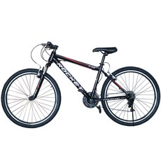 닥터바이크 서스펜션 66cm 26인치 21단 스틸프레임 MTB 자전거 F-26S ROCKET, 블랙 + 레드