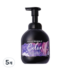 미쟝센 헬로버블 컬러 퍼플 보색 샴푸, 400ml, 5개