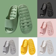 1+1 논슬립 물빠짐 미끄럼방지 욕실화 베란다 슬리퍼, 그린(여성용)+화이트(여성용)