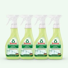 [프로쉬] 독일 다목적 세정제 스프레이 500ml 4개 물때 욕실 청소, 레몬향