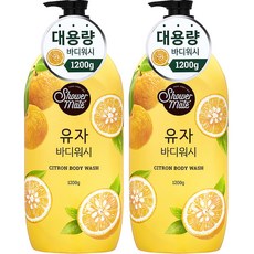 샤워메이트 유자 바디워시, 1200g, 2개