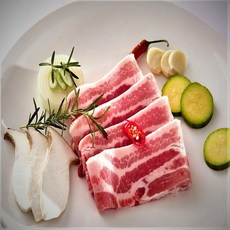 [온메이드] 캠핑 구이용 기름기적은 냉동 삼겹살 3kg, 1개
