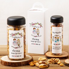 [알콩달콩선물가게] 결혼답례품 하객 돌 백일 고희 환갑 개업 장례 조문 조의 답례 견과류 선물, 1통, 기본포장타입 3600원
