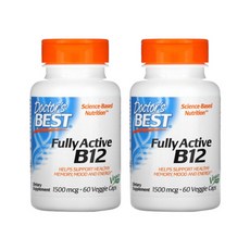 2개X Doctors BEST 액바이브 비타민B12 1500mcg 60베지캡슐 닥터스베스트