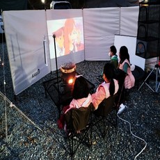 캠핑스크린월 영화감상 가림막 윈드가드 불멍 차박 파티션, 아이보리