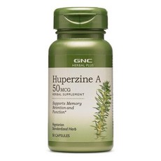 GNC 후퍼진 A 50mcg 50캡슐 베지테리안 Huperzine, 1개