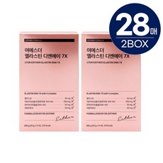 여에스더 엘라스틴 디엔에이 DNA 7X 3세대 먹는 말엘라스틴 콜라겐 젤리 스틱 저분자 피쉬콜라겐 히알루론산 피부 탄력 주름 진피층 이너뷰티 콜라갠 홈쇼핑 방송 에스더포뮬러 정품, 280g, 2개