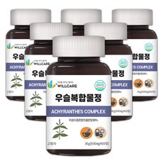 윌케어 국내산 우슬 복합물정 HACCP 식약처인증 600mg x 60정, 6병