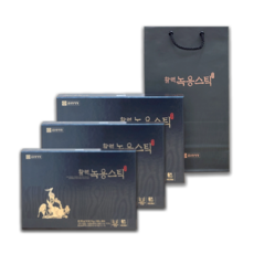 종근당건강 녹용홍삼 활력녹용스틱 프리미엄 30포 +쇼핑백, 3박스