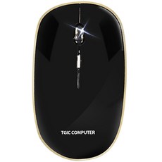 TGIC 저소음 무선 마우스 DJWM-3200, 블랙