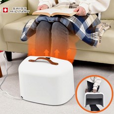 이마켓 스위스밀리터리 세라믹 AI 인공지능 이동식 PTC 전기 발 난로 풋 히터 워머 사무실 책상 미니 소형 가정용 보온 온열 찜질기 수족냉증 온풍기 온열기 건식 족욕기 파티션, 스위스밀리터리 이동식 PTC 풋 히터, SMA-FH165(화이트)