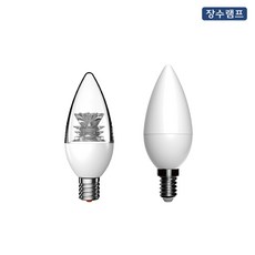 우리조명 LED 촛대구 E14 5W, 불투명 6500K 주광색(흰색빛)