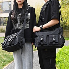 [담앤드솜 투포켓 크로스백] 메신저 매신저 가방 백 여성 여자 남자 남성 미니 학생 헬스 학원 노트북 태블릿 아이패드 보조 방수 해외 여행용 여행 대용량 직장인 데일리 소형 대형
