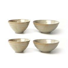 광주요 캐주얼라인 단반상기 2인 공기대접 세트, 연갈빛, 밥그릇12 2p + 국그릇14 2p