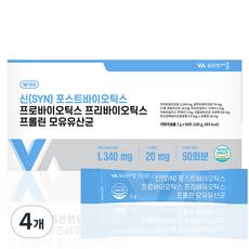 비타민마을 신 포스트바이오틱스 프로바이오틱스 프리바이오틱스 프롤린 모유유산균 90p, 4개, 180g