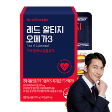 뉴트리원 크릴오일 최고등급인증 알티지 오메가3 혈행 혈관 건강기능식품 30캡슐, 30정, 1박스