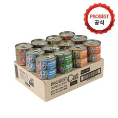 대한사료 프로베스트 캣 푸드 콤보 80g 1박스 24개입 길고양이 캔간식, 혼합맛