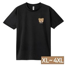 빅사이즈 [쿨론티 블랙 40종] 베르디베어 남자 여자 반팔 티셔츠 L~4XL