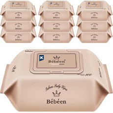 베베앙 오리지널 플러스 아기물티슈 캡형, 100매, 10팩