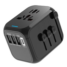 바이미니멀 여행용 USB-C 4포트 멀티 어댑터 해외 플러그 해외여행 트래블어댑터 콘센트 멀티탭, 1개, 상세페이지참조