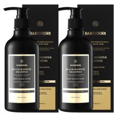 바버501 블랙 부스터 탈모기능성 새치 염색샴푸 300ml, 2개