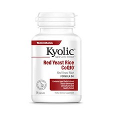 Kyolic 쿄땡 쿄릭 숙성 마늘 홍국쌀 코큐텐 75캡슐 약들약 고약사 모나콜린K 함유, 포뮬러 114 캡슐개, 75 카운트(1팩)