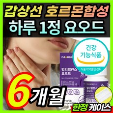 [식약처인증] 고용량 고함량 미국산 요오드 갑상선 호르몬 합성 건강 도움 영양제 보조제 티록신 아이오 다이드 iodide + 알 약 케이스증정, 6개월 / 3통 + 사은품