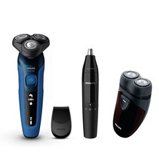 필립스 면도기 쉐이브앤고 S5466/17 + 휴대용면도기 + 코털정리기, 없음