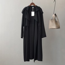 퀸앤조이 코코아 얇은 트렌치 코트