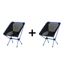 PULU 초경량 캠핑의자1+1, 2개, 블루
