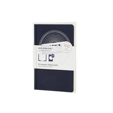 몰스킨 Journey Ornament Note Card with Envelope (3.5\" x 5.5\") Plain/Blank Indigo Blue/Season's Greeti, Indigo Blue/Seasons Greetings, Indigo Blue/Seasons Greetings