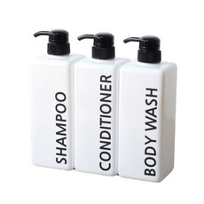 로맨틱노벰버 욕실 디스펜서 800ml 3종 세트, 모던블랙, 1세트