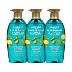 (신제품) 오가니스트 페퍼민트&진저+판테놀 샴푸, 3개, 500ml